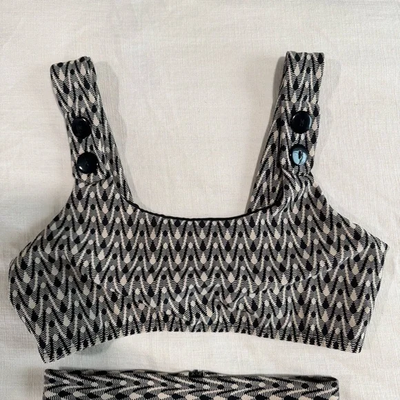 Seea Georgia Bikini Set Top Medium & High Waisted Bottoms Small in Aries Print - Picture 6 of 16